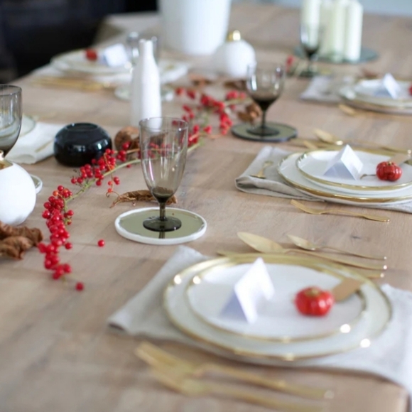 Oslo Matte Gold Stainless Steel 5 Piece Cutlery Set - Service for 1 - Picture 4 of 10